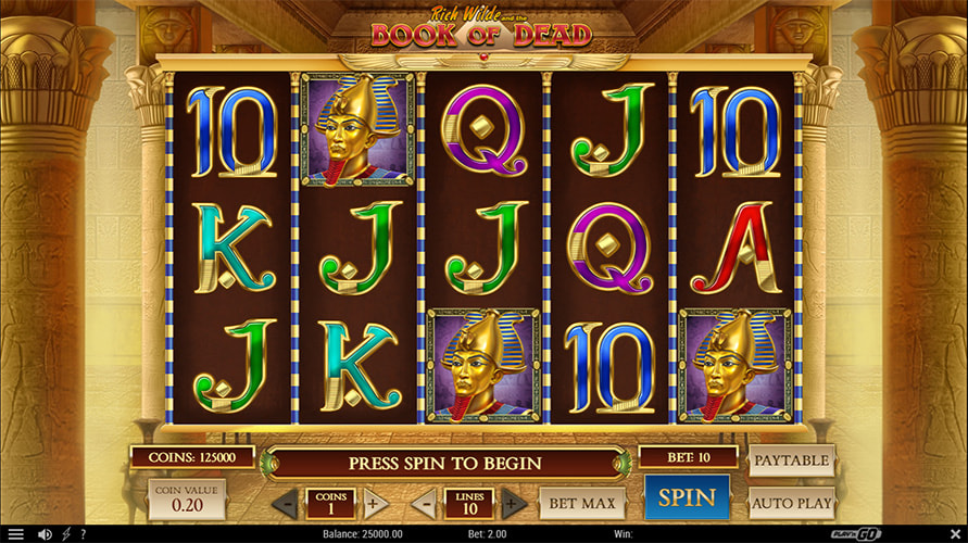 Chơi máy đánh bạc online Book of Dead miễn phí