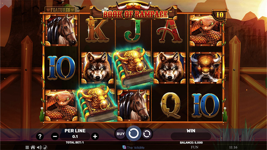 Chơi máy đánh bạc online Book of Rampage miễn phí