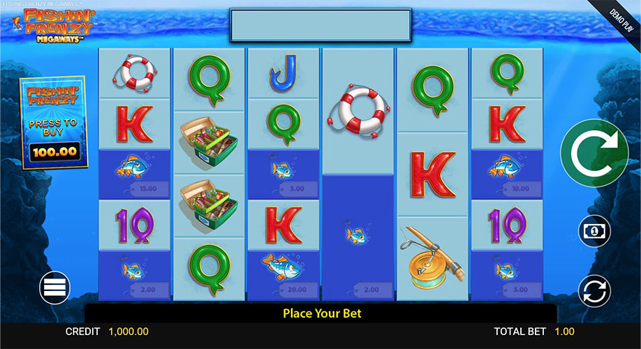 Chơi máy đánh bạc online Fishin’ Frenzy Megaways miễn phí