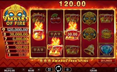 Vòng Quay Miễn Phí Trong Máy Đánh Bạc 9 Masks of Fire